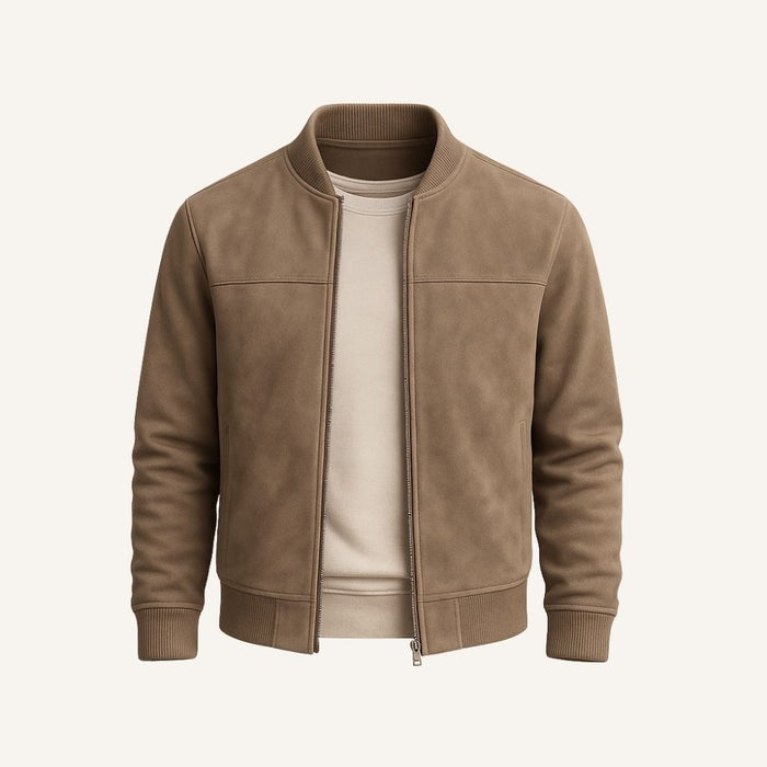 ASHFORD SUEDE-TOUCH BOMBER JACKET