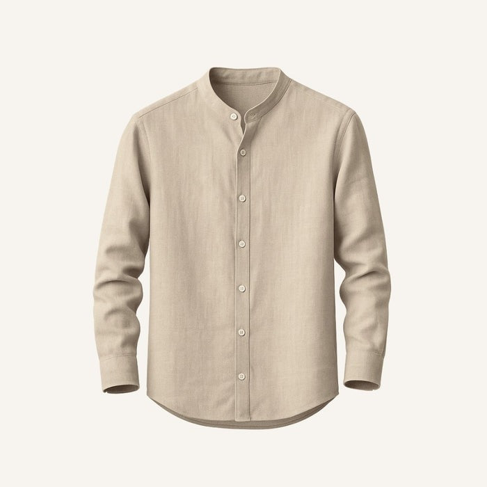 ALDER COLLARLESS LONG-SLEEVE SHIRT