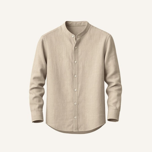 ALDER COLLARLESS LONG-SLEEVE SHIRT