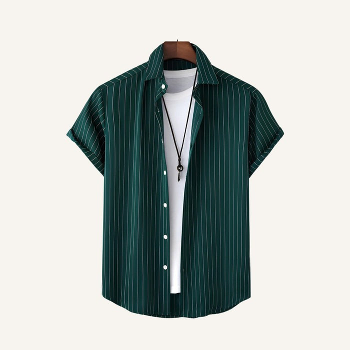 HARBORLINE PINSTRIPE SHORT-SLEEVE SHIRT